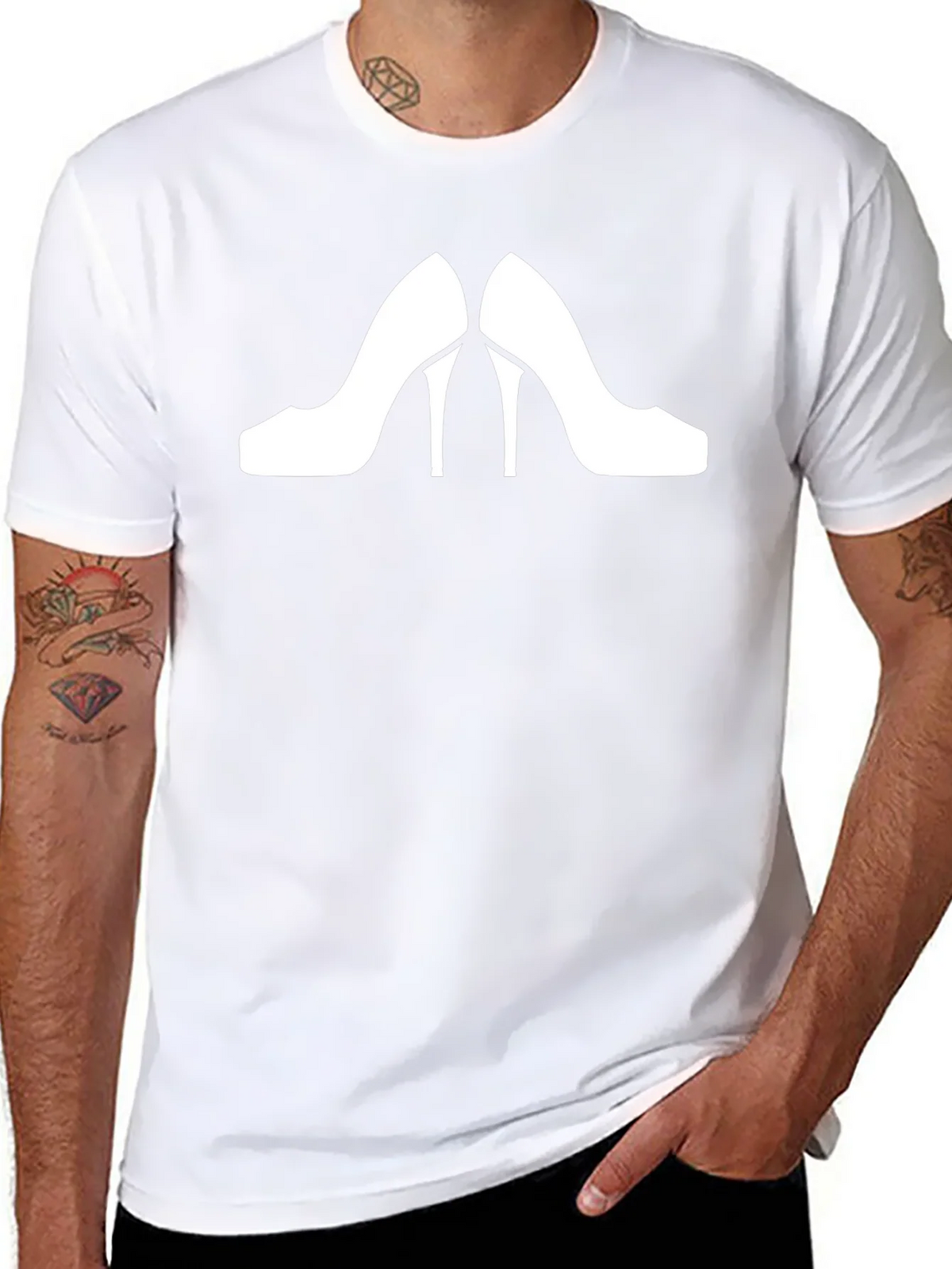 Stylish Heels Graphic Tee - Black product image 7