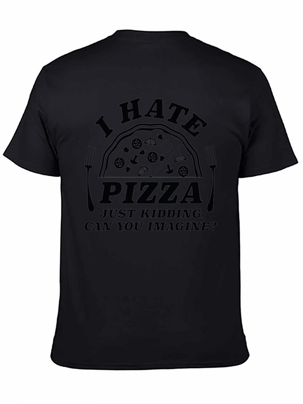 I Hate Pizza Graphic T-Shirt - Novelty Foodie Tee product image 4