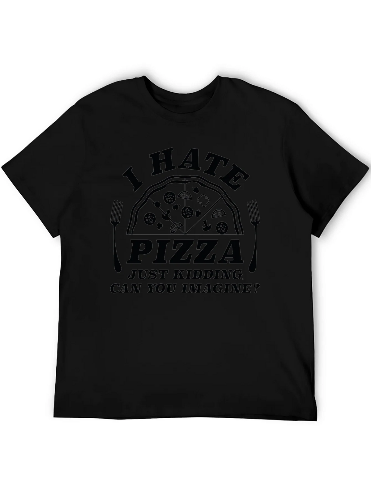 I Hate Pizza Graphic T-Shirt - Novelty Foodie Tee product image 5