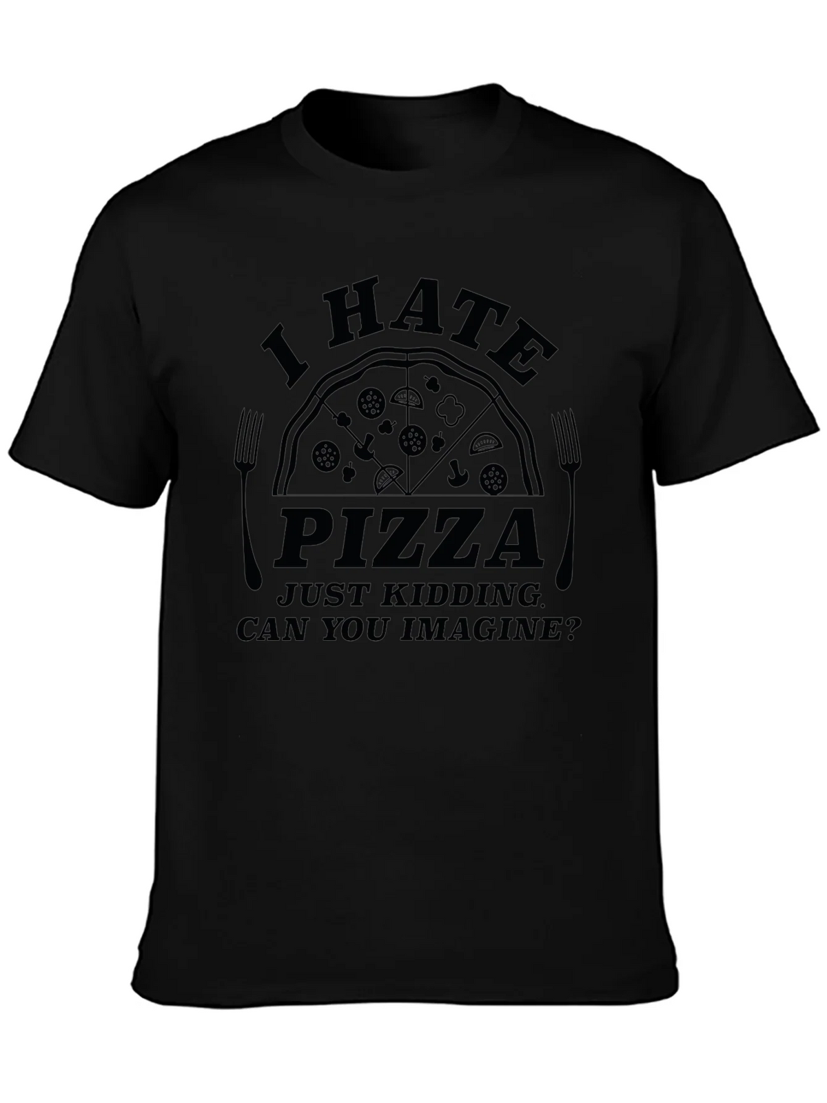 I Hate Pizza Graphic T-Shirt - Novelty Foodie Tee product image 3