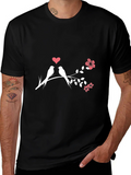 Love Birds T-Shirt - Romantic Floral Design product image 1