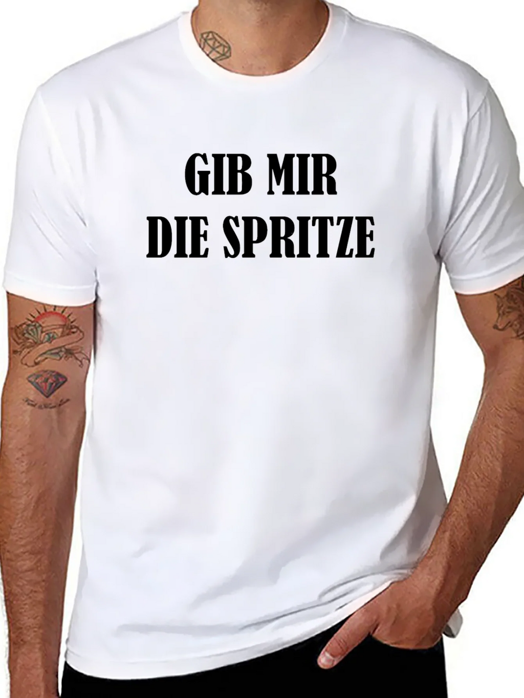 Gib Mir Die Spritze Black T-Shirt product image 7