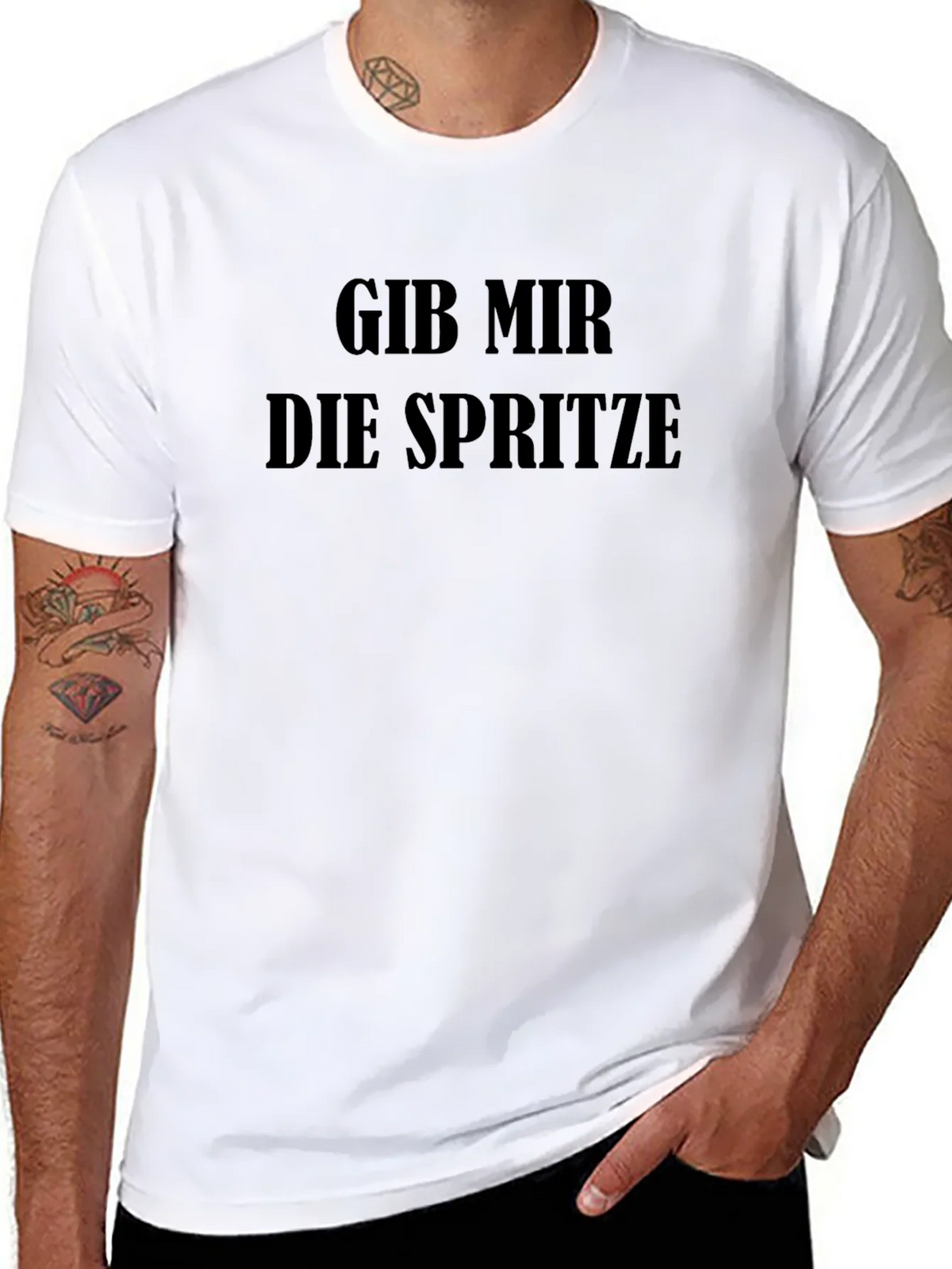 Gib Mir Die Spritze Black T-Shirt product image 7