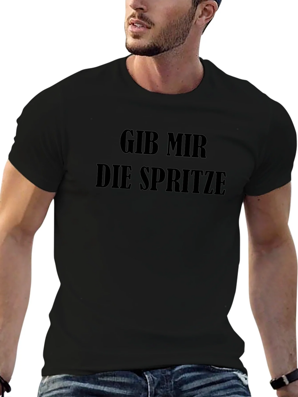 Gib Mir Die Spritze Black T-Shirt product image 6
