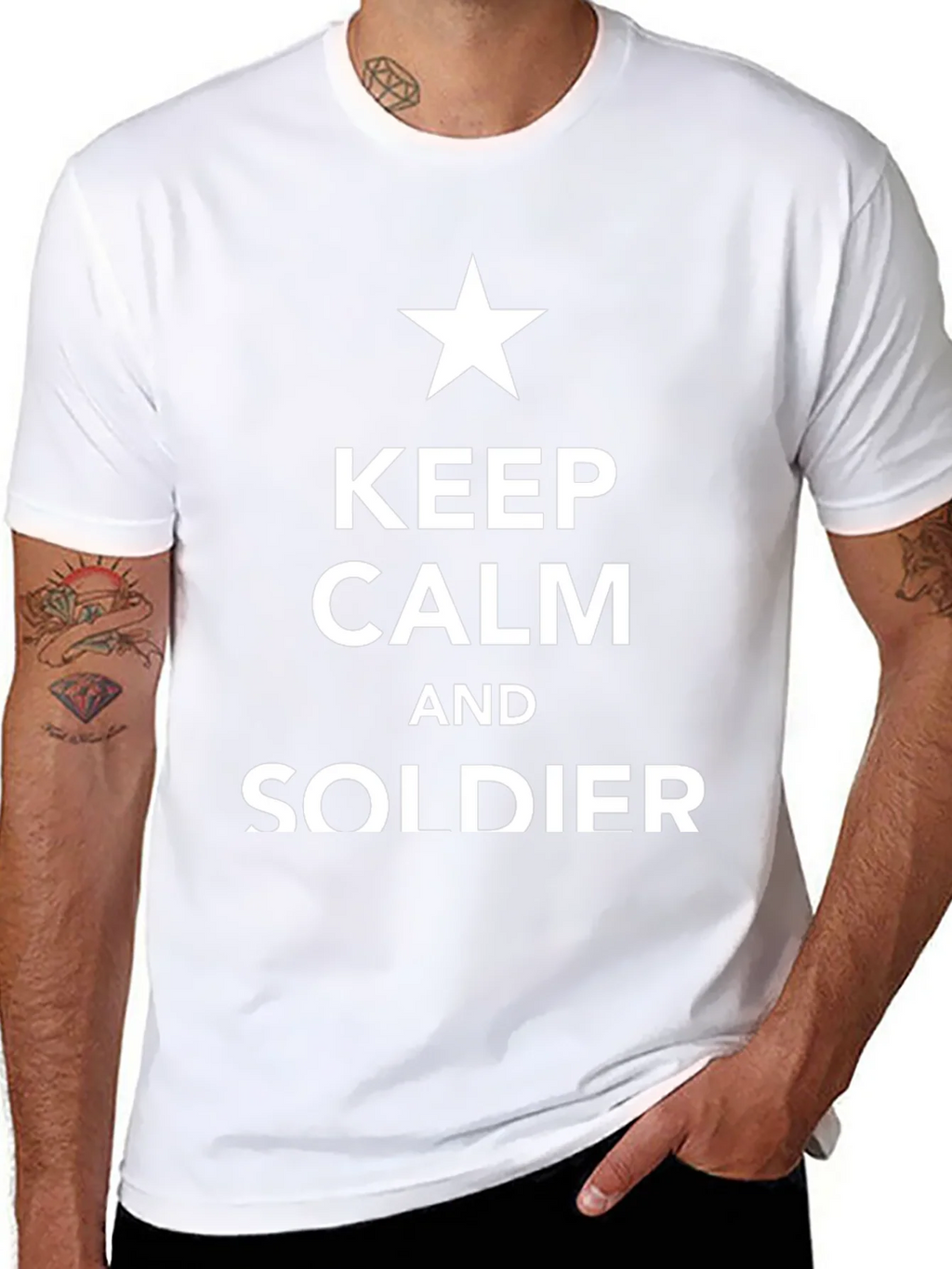 Keep Calm and Soldier T-Shirt product image 7