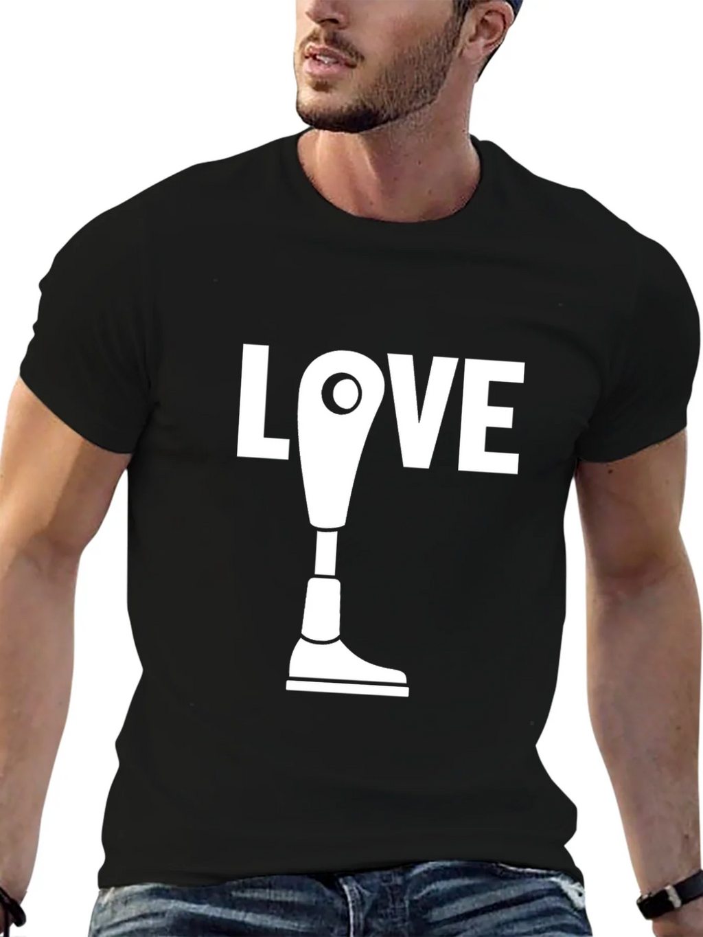 Love Amputee Graphic Tee - Black T-Shirt product image 6