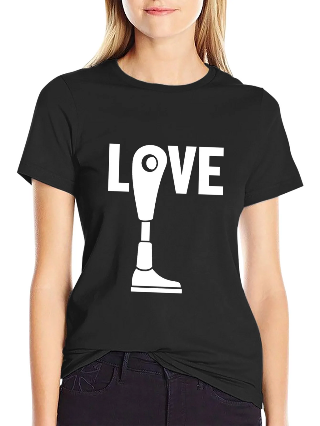 Love Amputee Graphic Tee - Black T-Shirt product image 2