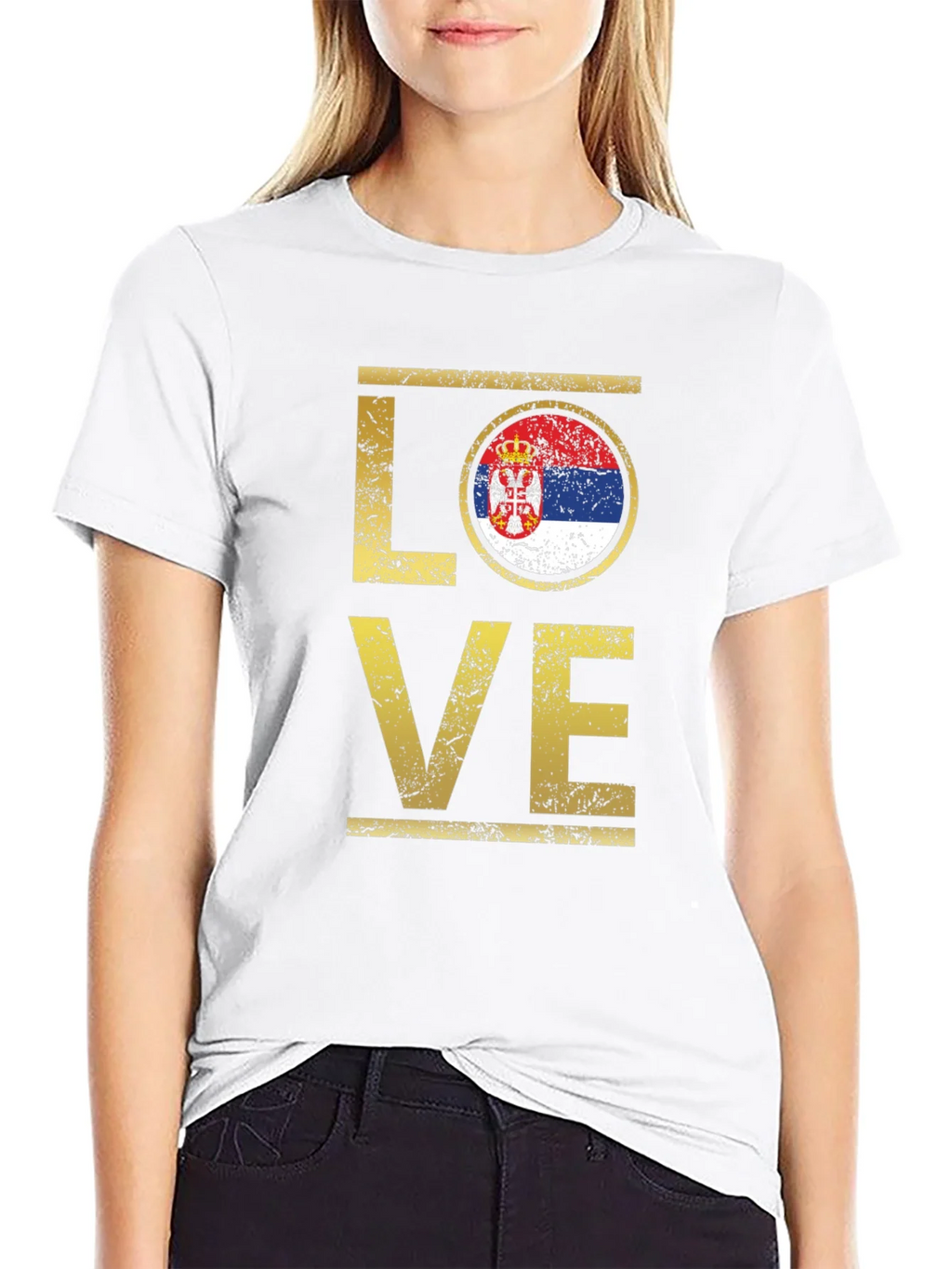 Serbia Flag LOVE T-Shirt product image 4