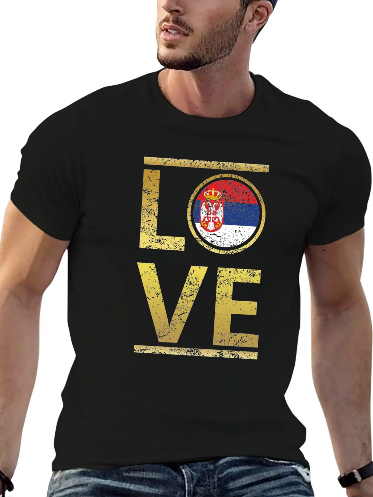 Serbia Flag LOVE T-Shirt product image 2