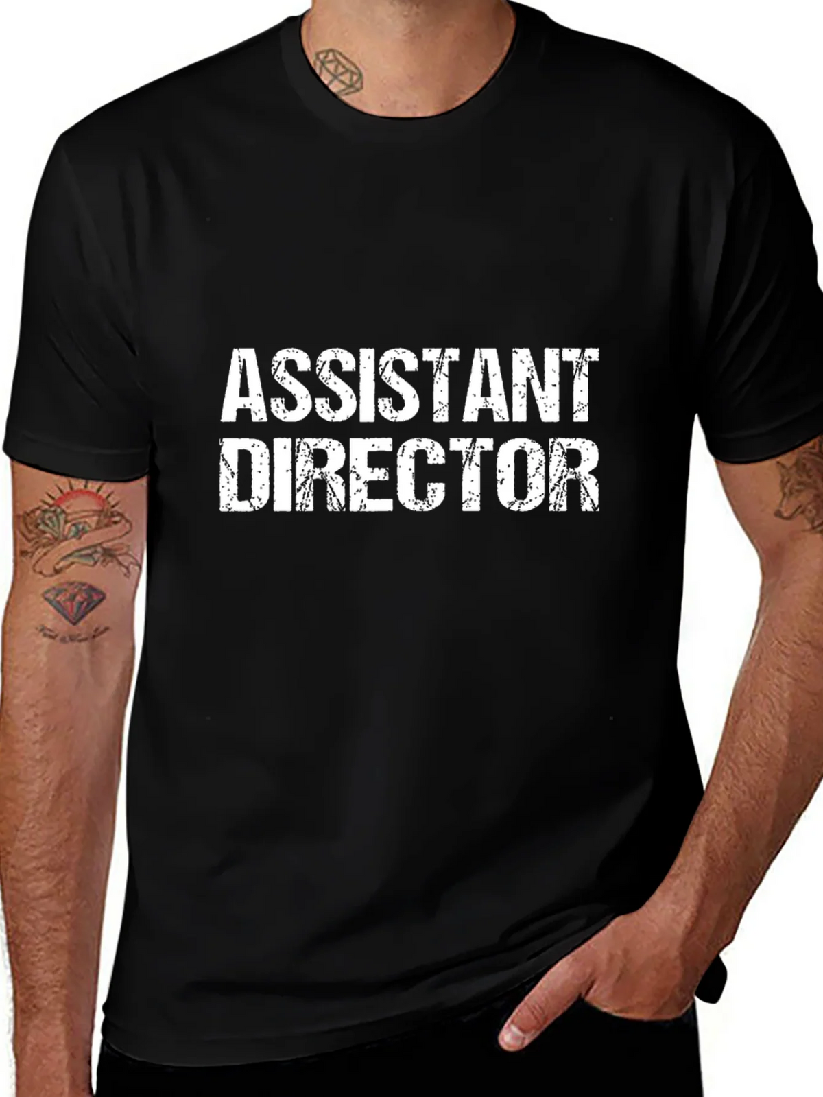 Assistant Director Black Graphic T-Shirt product image 1