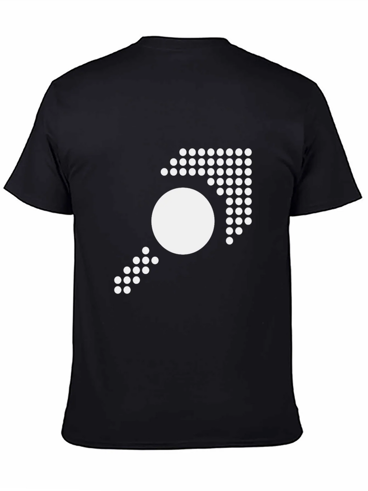 Modern Geometric Graphic Tee - Black Cotton T-Shirt product image 4