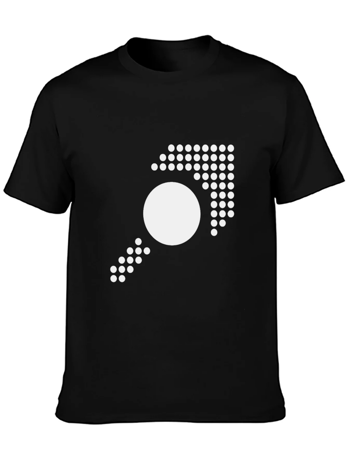 Modern Geometric Graphic Tee - Black Cotton T-Shirt product image 3
