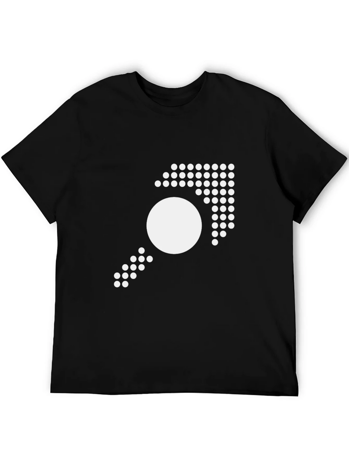 Modern Geometric Graphic Tee - Black Cotton T-Shirt product image 5