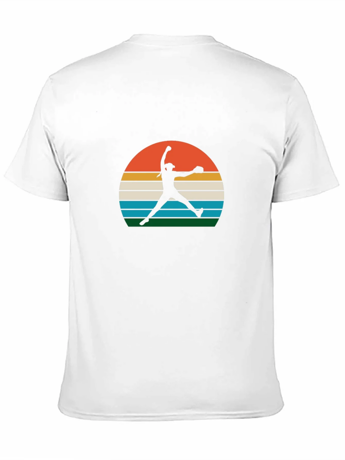 Retro Sunset Softball Pitcher Graphic Tee product image 10