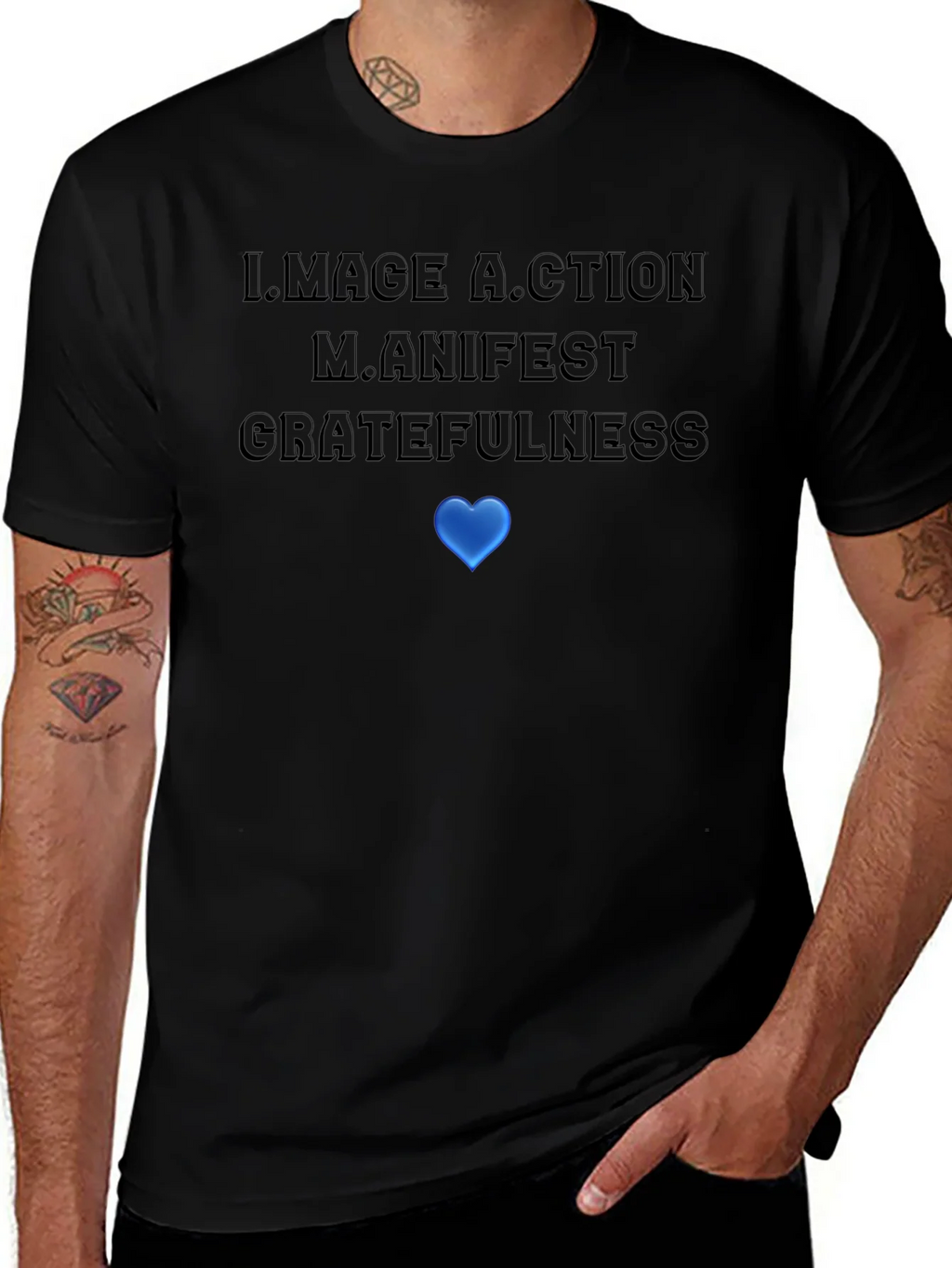 Motivational Graphic T-Shirt: Image Action Manifest product image 1
