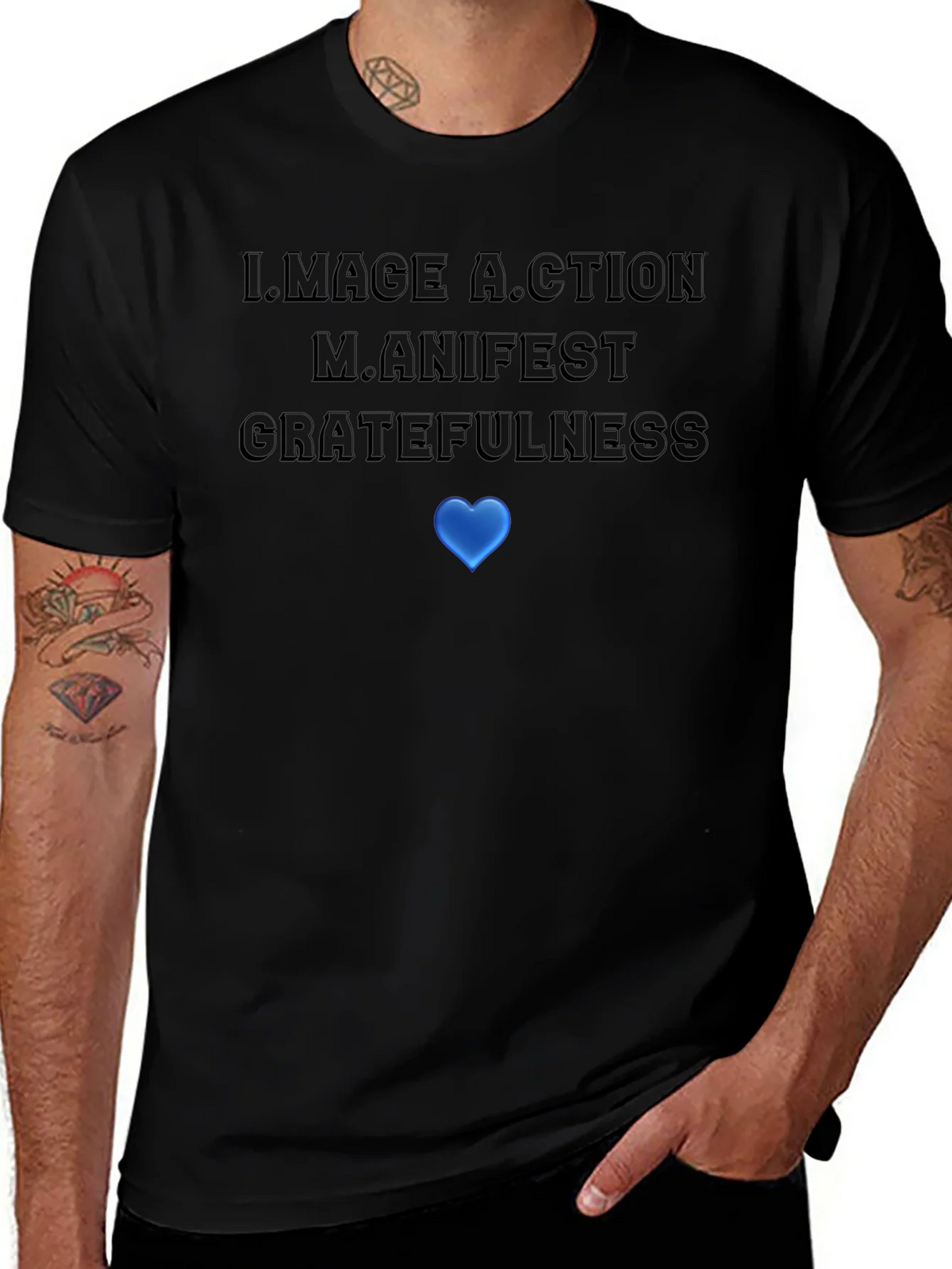 Motivational Graphic T-Shirt: Image Action Manifest product image 1