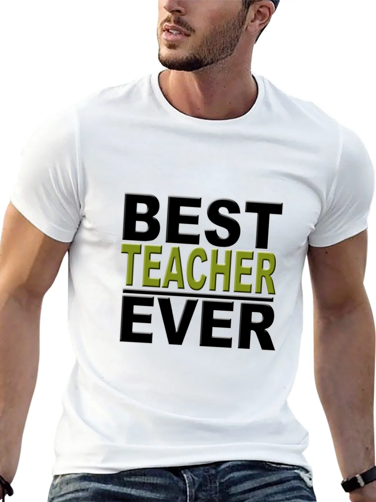 Best Teacher Ever Black Graphic Tee product image 9