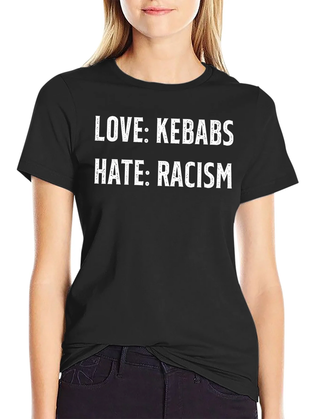 Love Kebabs Hate Racism T-Shirt product image 2