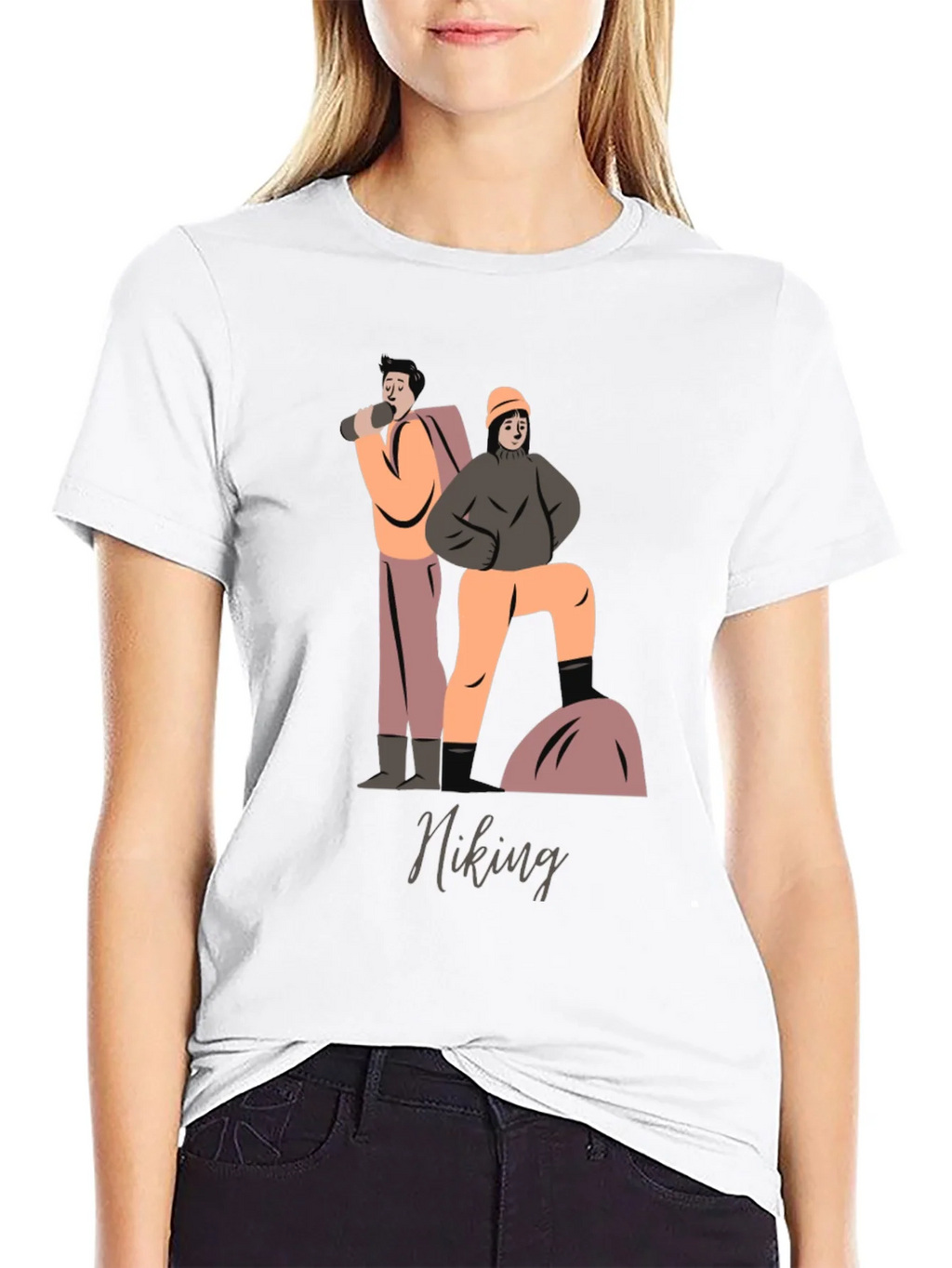 Hiking Graphic T-Shirt - Black Cotton Tee product image 8