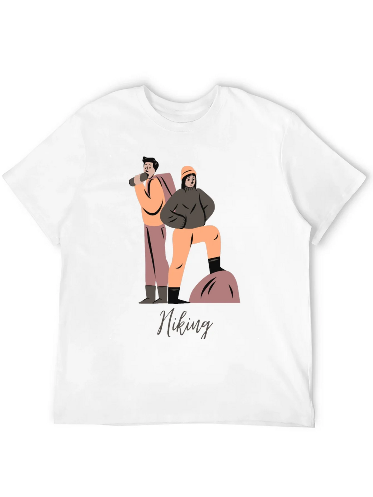 Hiking Graphic T-Shirt - Black Cotton Tee product image 10