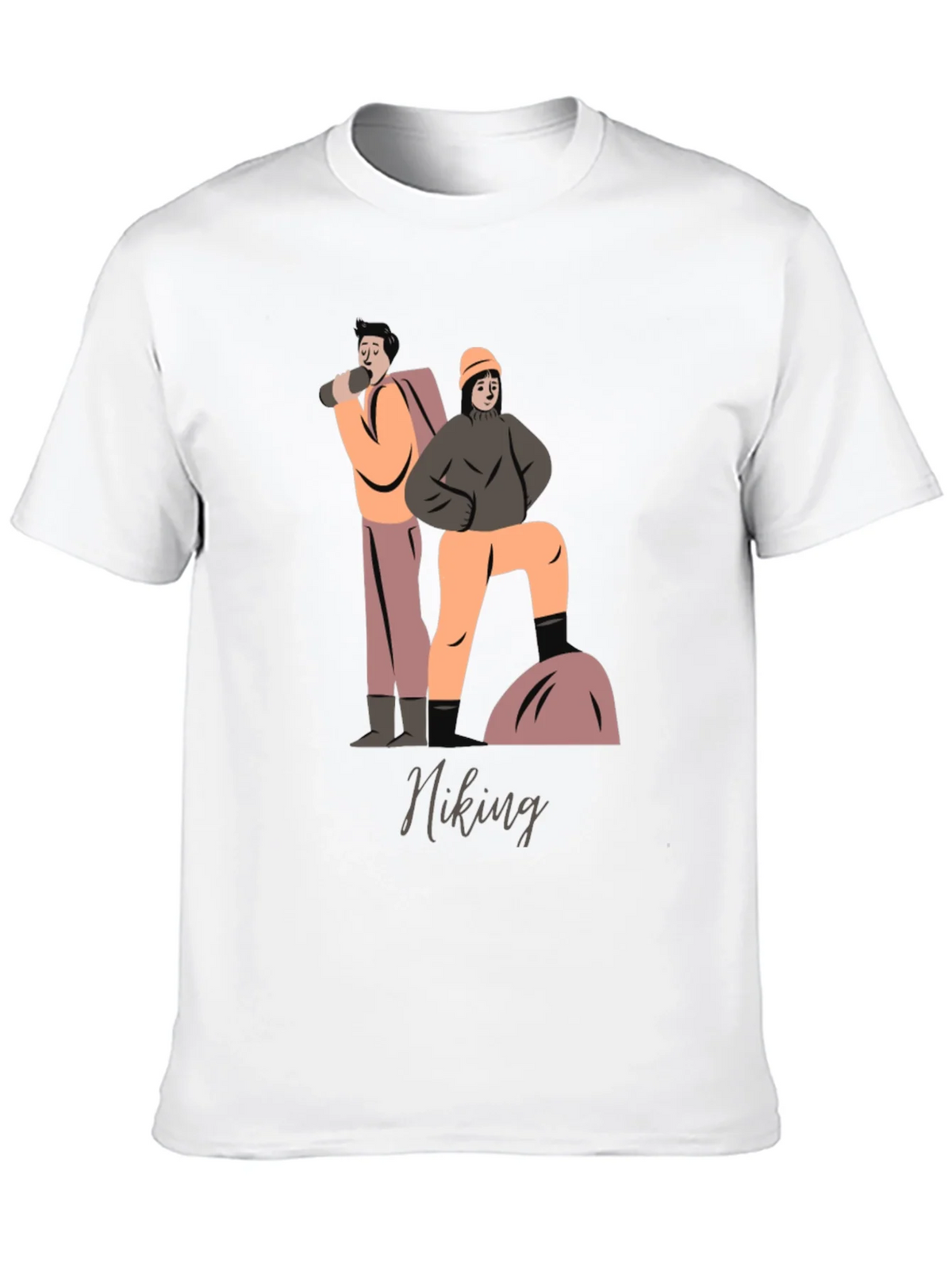 Hiking Graphic T-Shirt - Black Cotton Tee product image 9