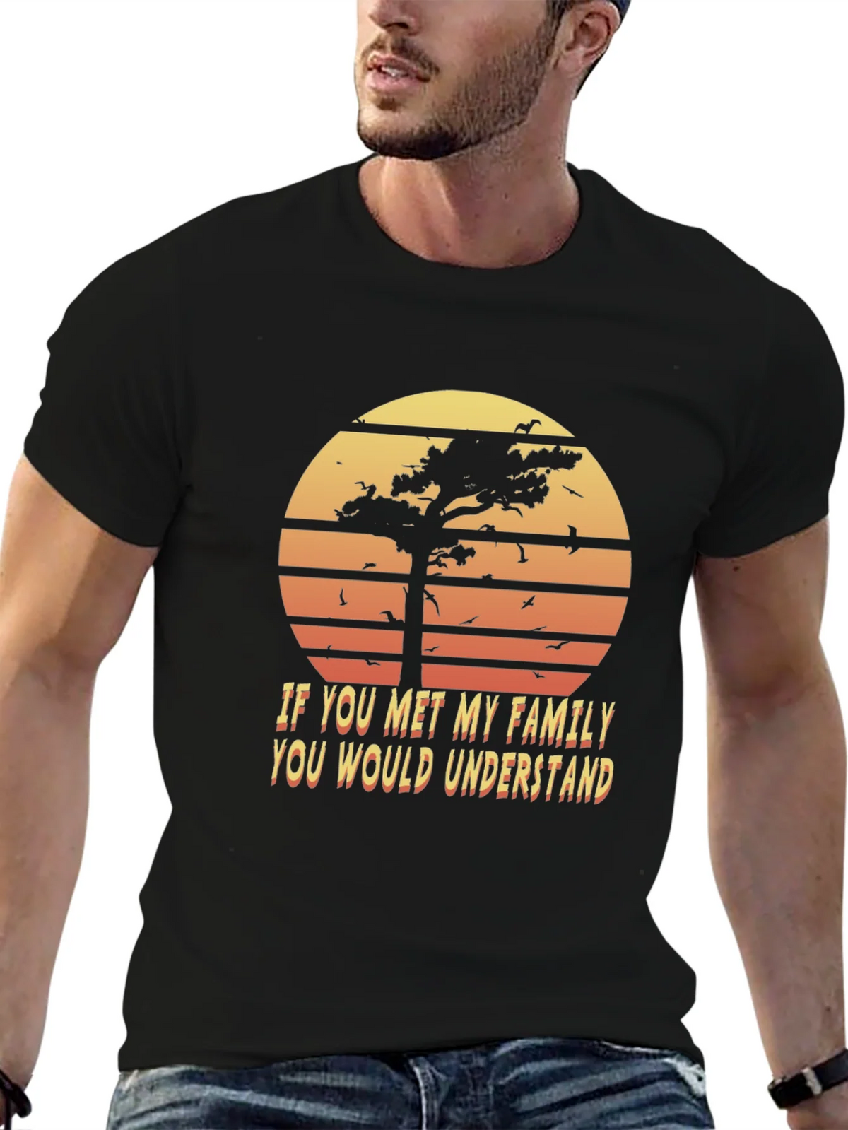 Retro Family Humor T-Shirt - Sunset Graphic Tee product image 6