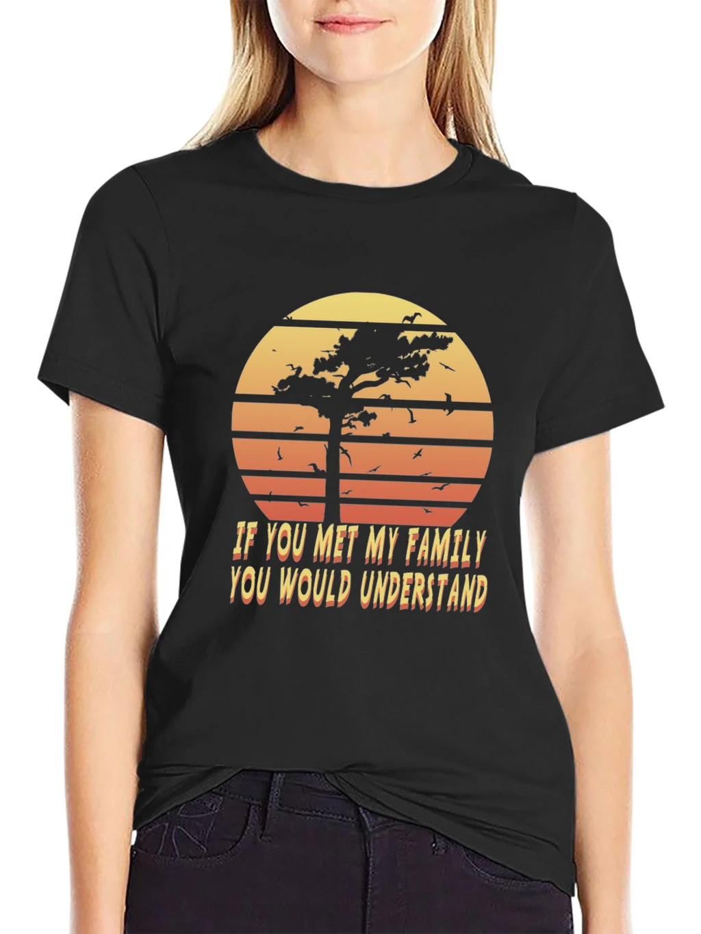 Retro Family Humor T-Shirt - Sunset Graphic Tee product image 2