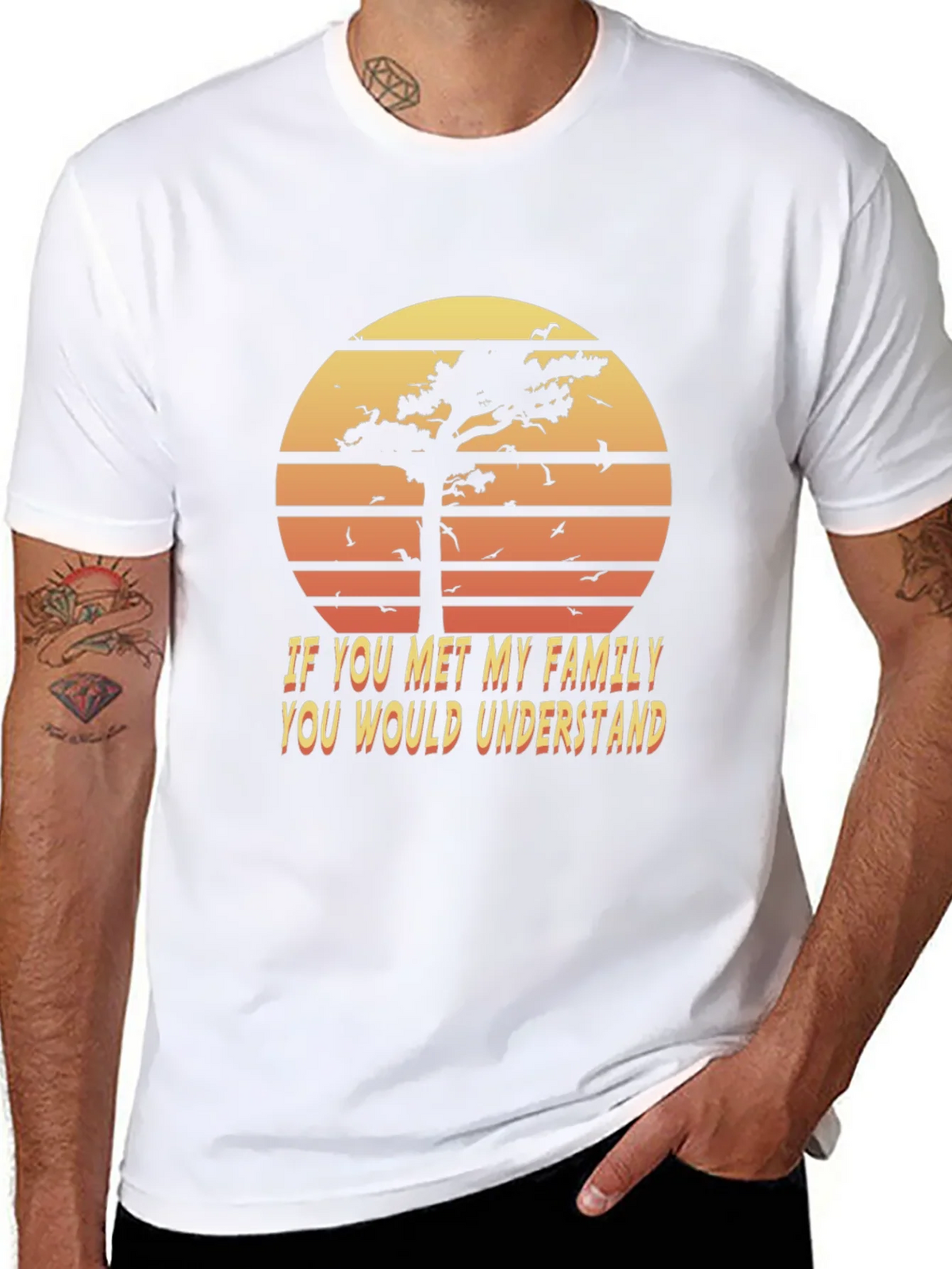 Retro Family Humor T-Shirt - Sunset Graphic Tee product image 7