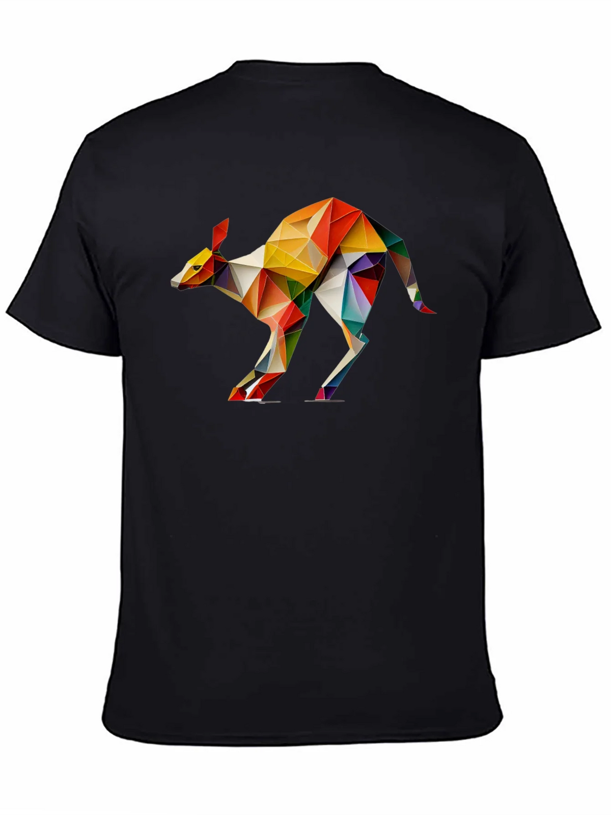 Geometric Kangaroo Graphic Tee - Black product image 1