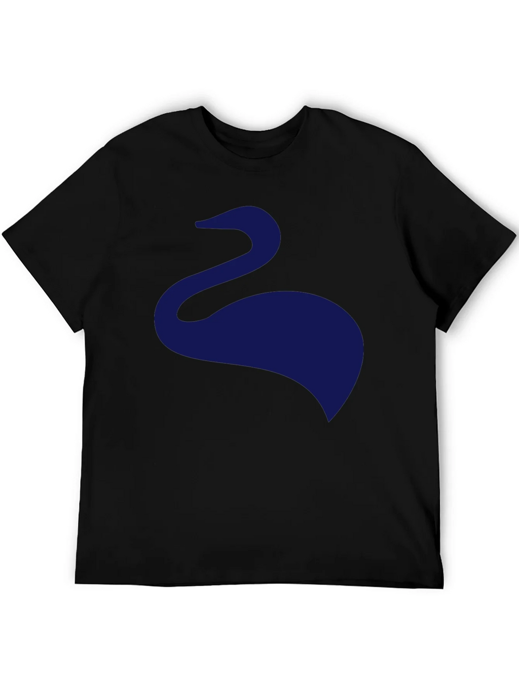 Mens Black T-Shirt with Abstract Swan Design product image 5
