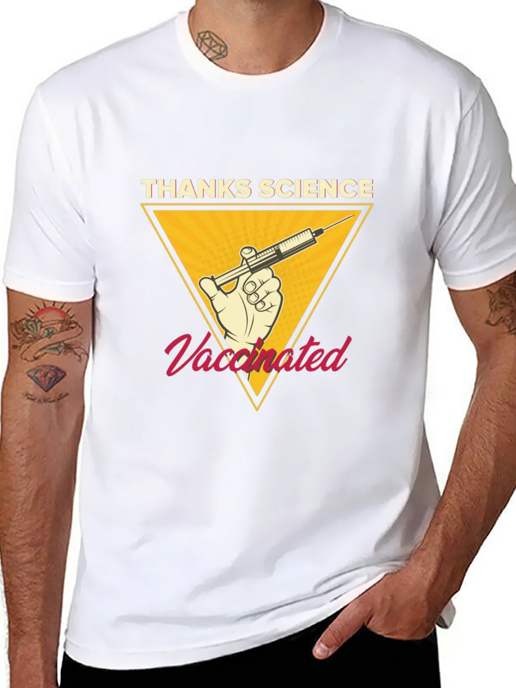 Thanks Science Vaccinated T-Shirt product image 7