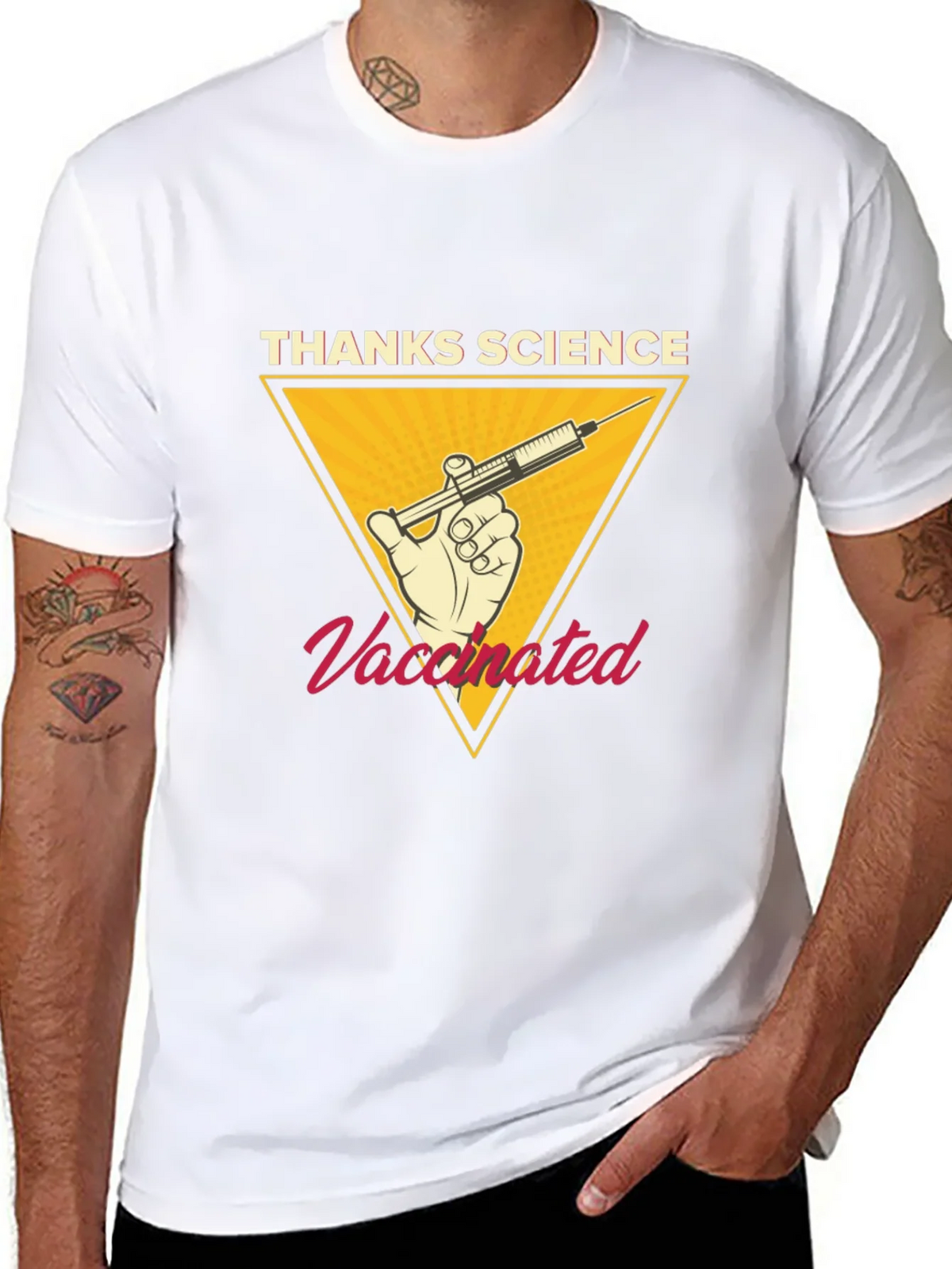 Thanks Science Vaccinated T-Shirt product image 7