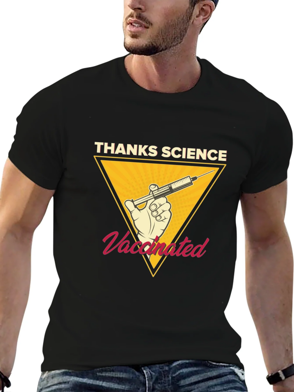 Thanks Science Vaccinated T-Shirt product image 6