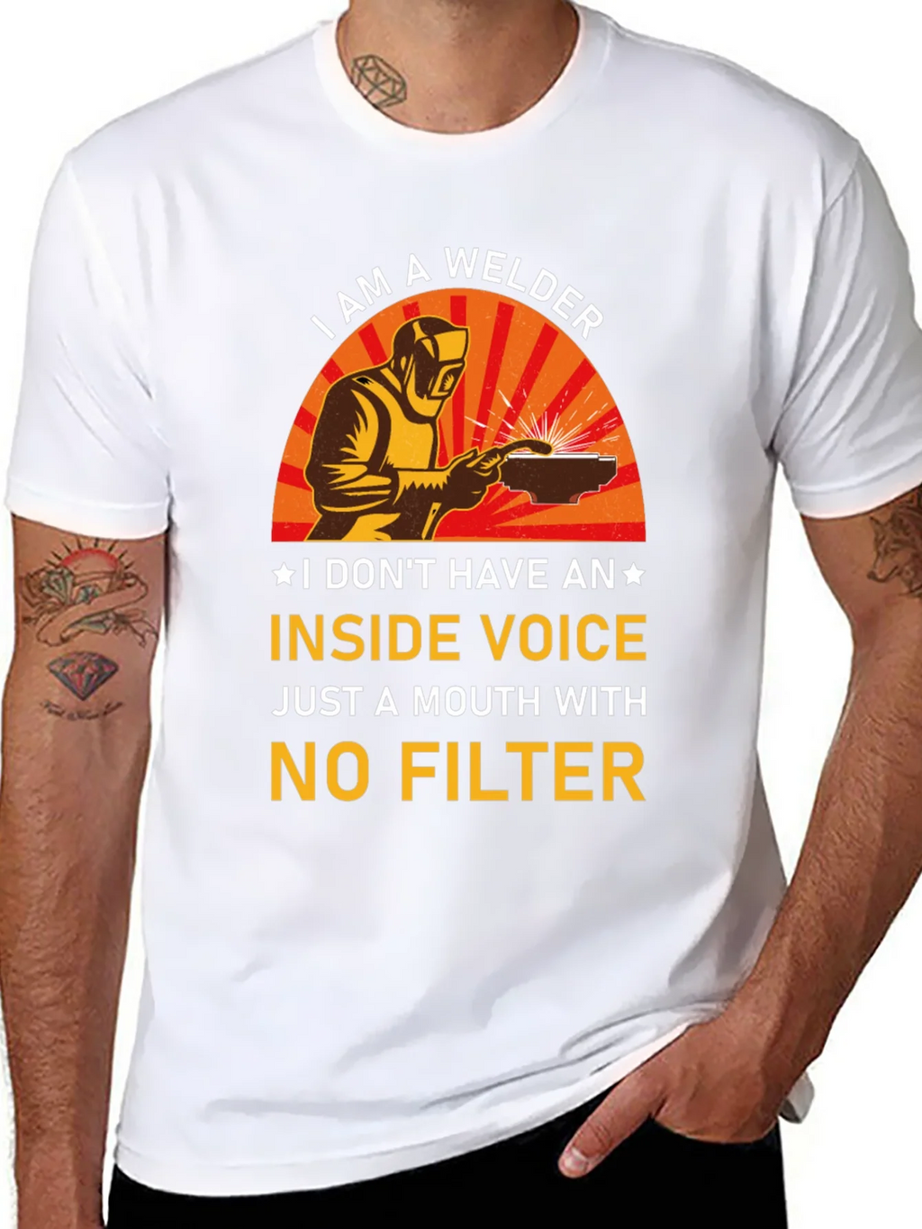 Welder T-Shirt - No Filter Funny Tee product image 7