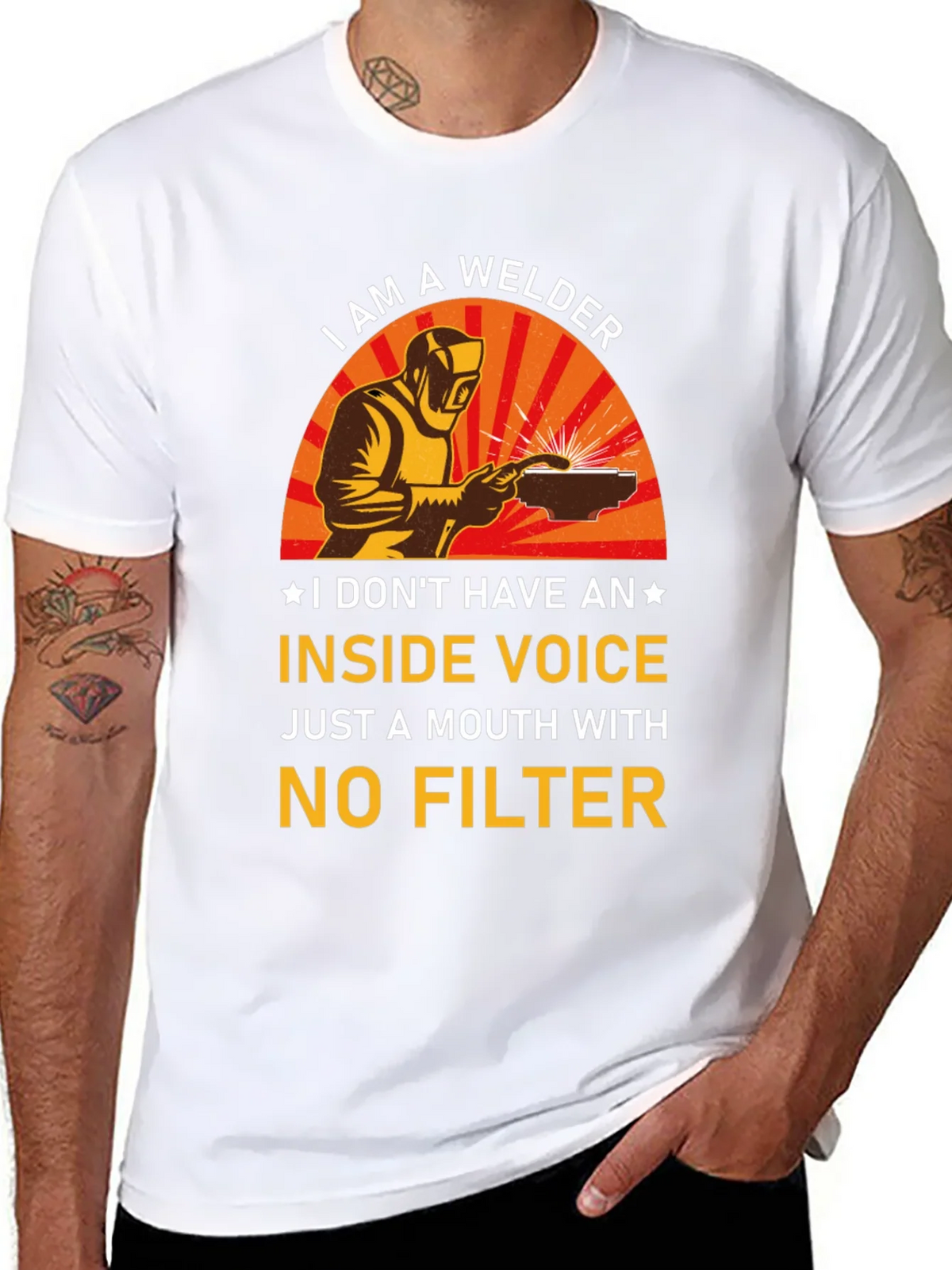 Welder T-Shirt - No Filter Funny Tee product image 7