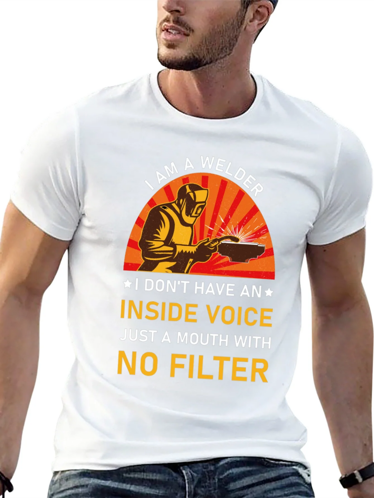Welder T-Shirt - No Filter Funny Tee product image 12