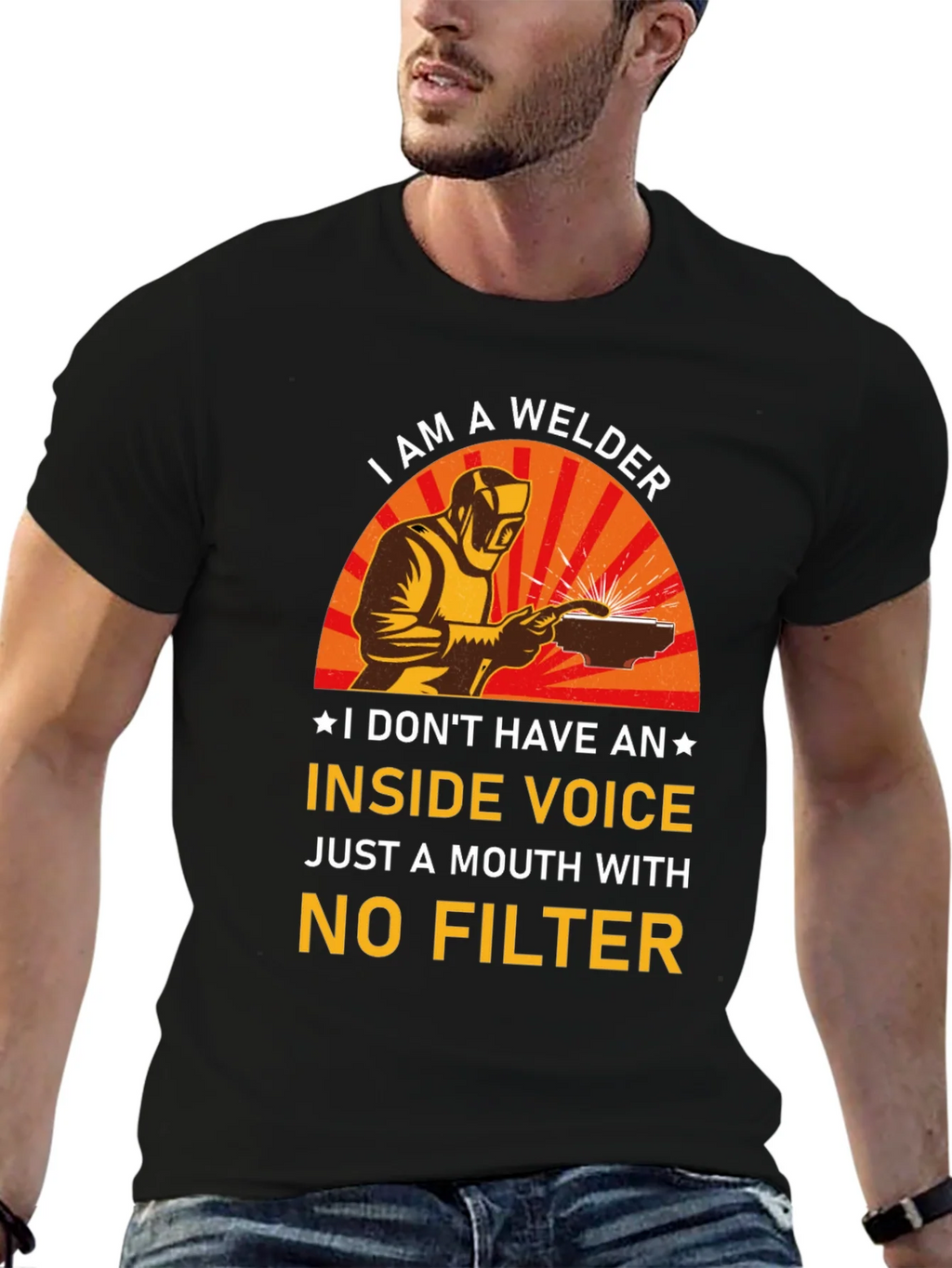 Welder T-Shirt - No Filter Funny Tee product image 6