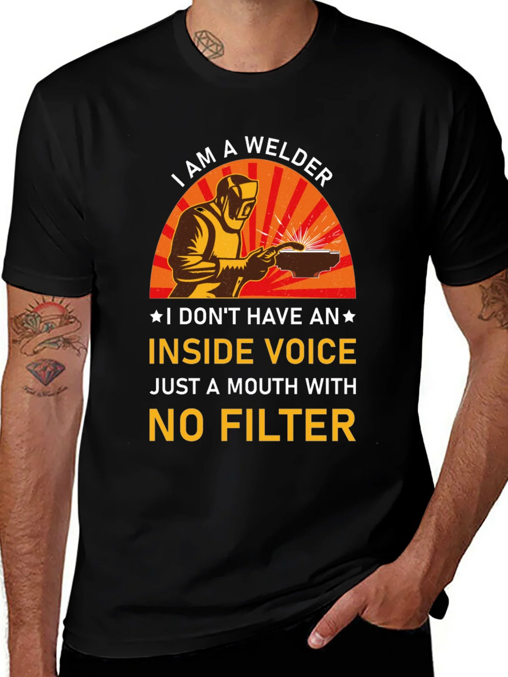Welder T-Shirt - No Filter Funny Tee product image 1