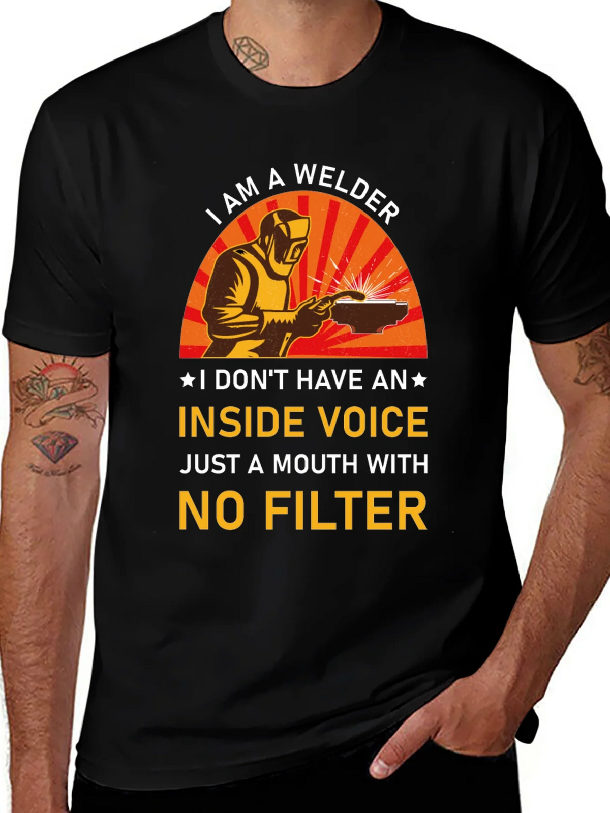 Welder T-Shirt - No Filter Funny Tee product image 1