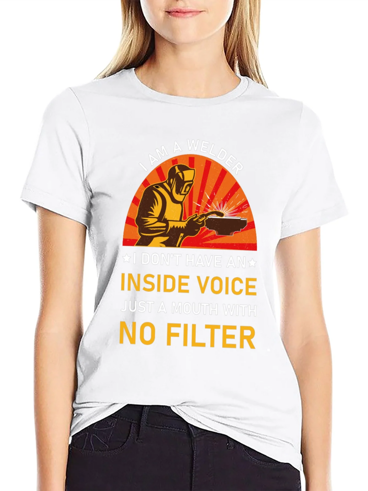 Welder T-Shirt - No Filter Funny Tee product image 8