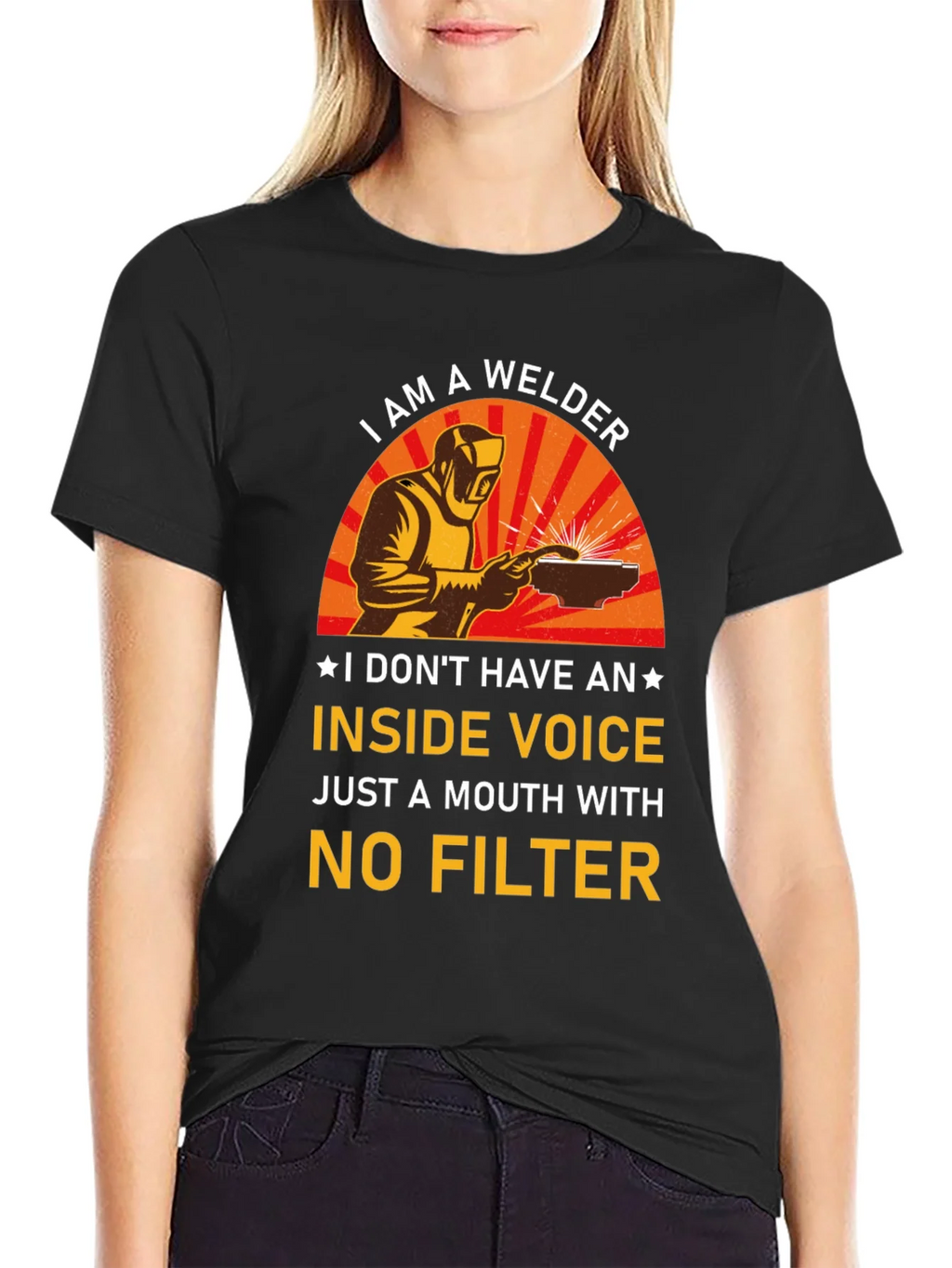 Welder T-Shirt - No Filter Funny Tee product image 2