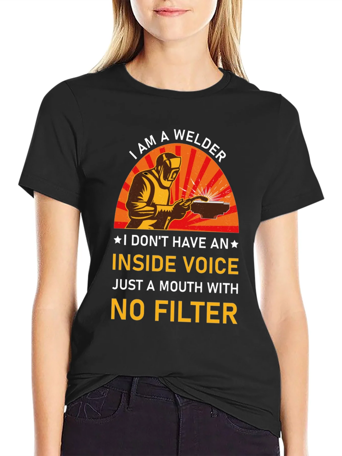Welder T-Shirt - No Filter Funny Tee product image 2