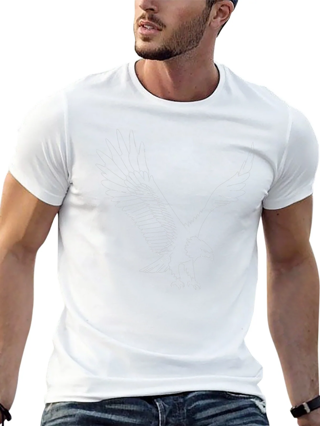 Eagle Print Black T-Shirt - Mens Graphic Tee product image 12