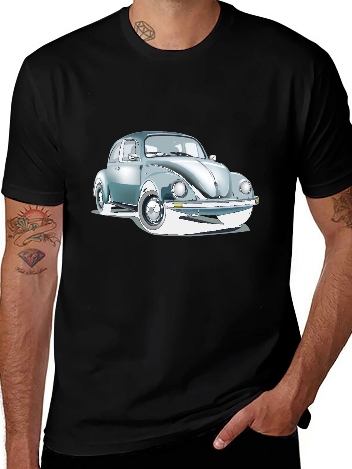 Classic Beetle Car Graphic T-Shirt - Retro Cool! product image 1