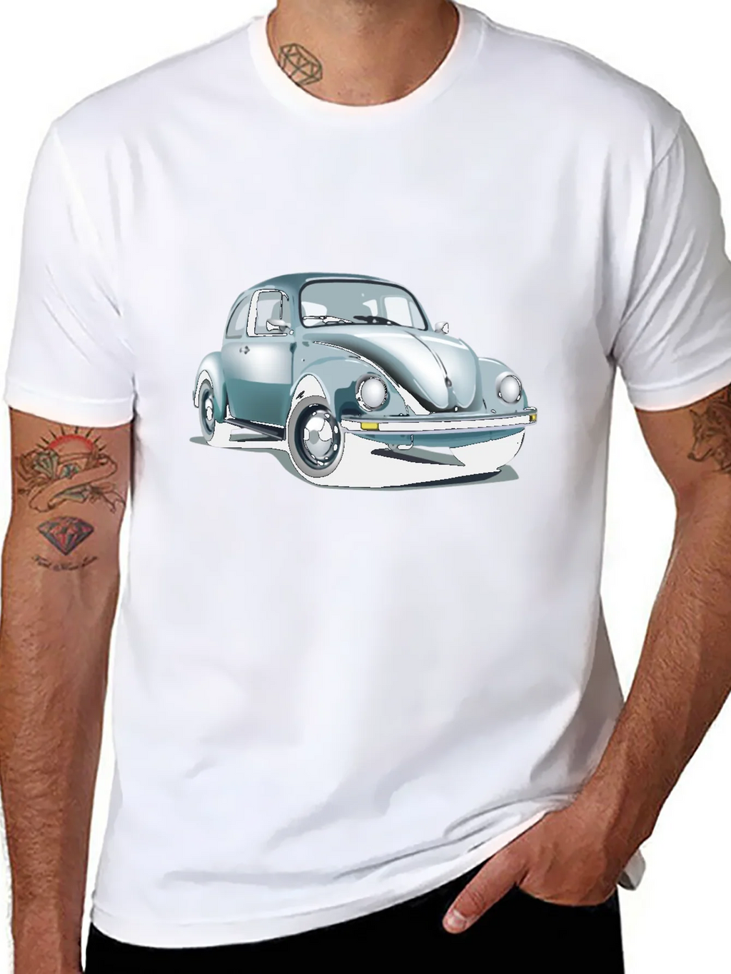 Classic Beetle Car Graphic T-Shirt - Retro Cool! product image 7