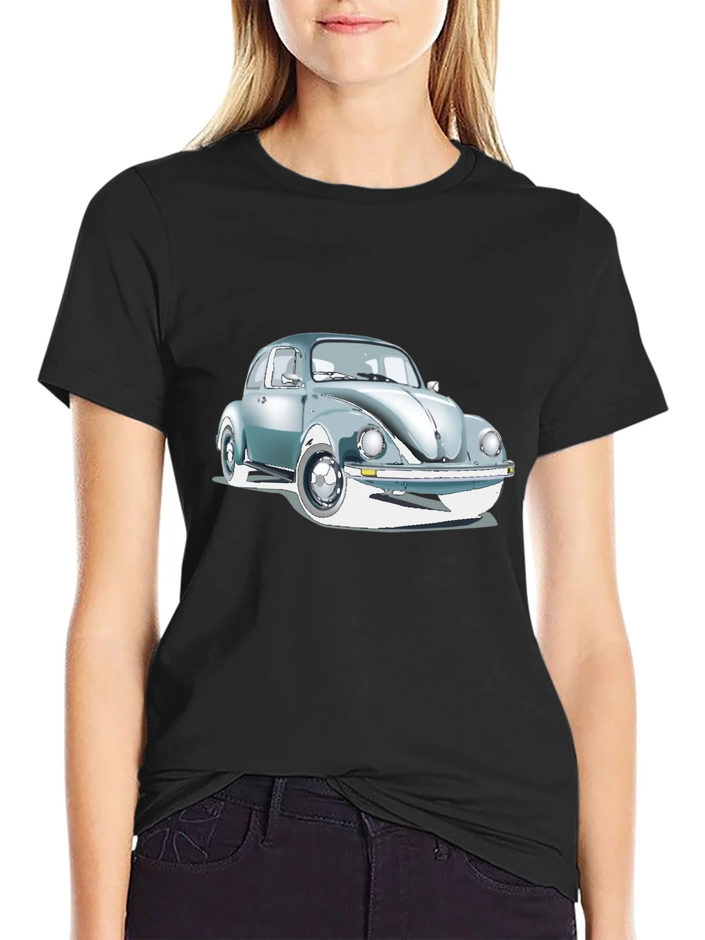 Classic Beetle Car Graphic T-Shirt - Retro Cool! product image 2