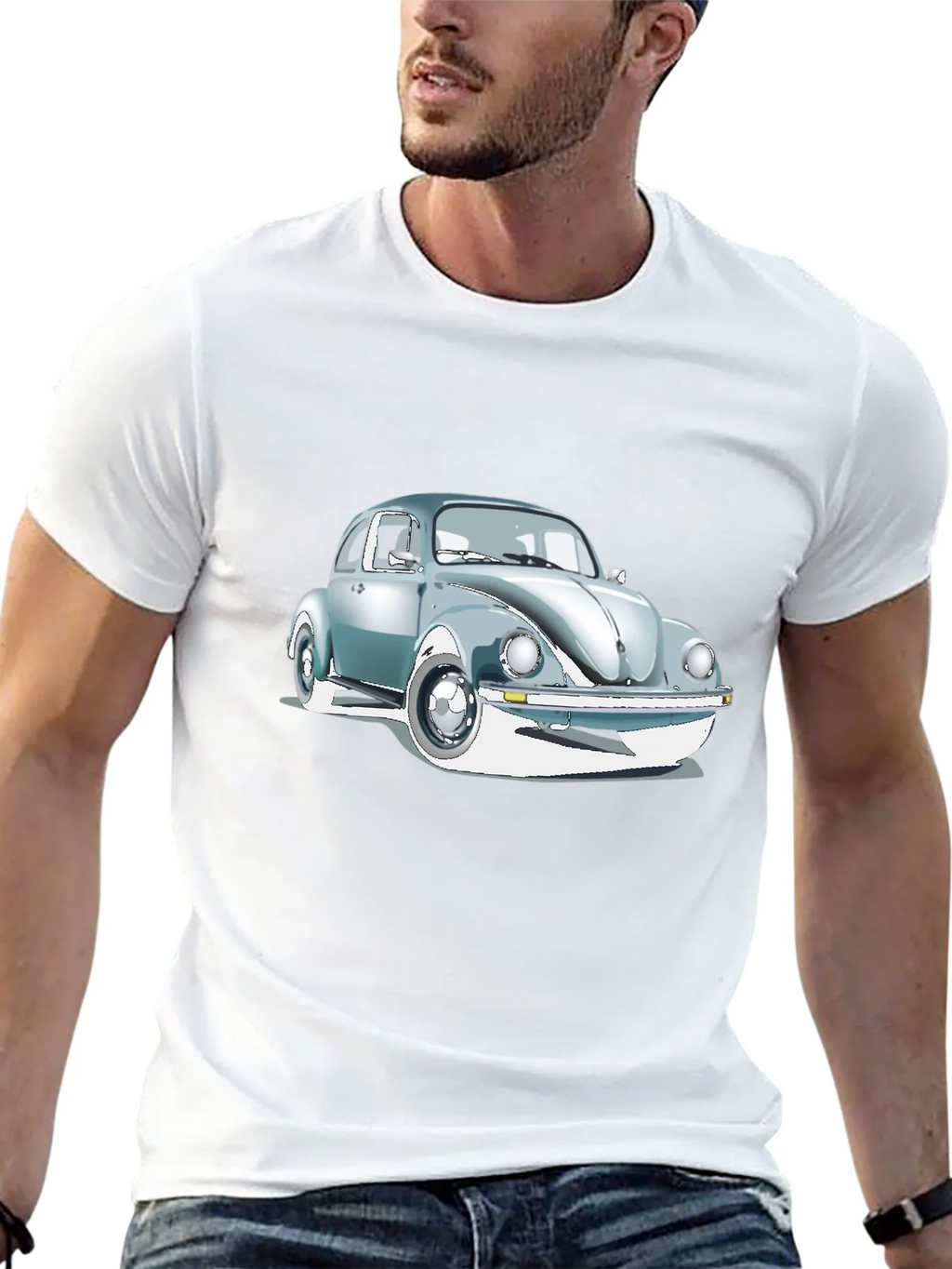 Classic Beetle Car Graphic T-Shirt - Retro Cool! product image 12