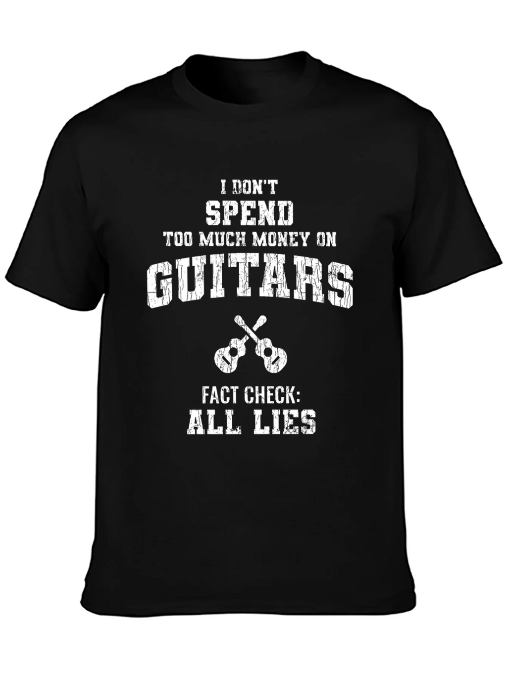 Funny Guitar T-Shirt: I Dont Spend Too Much Money product image 2