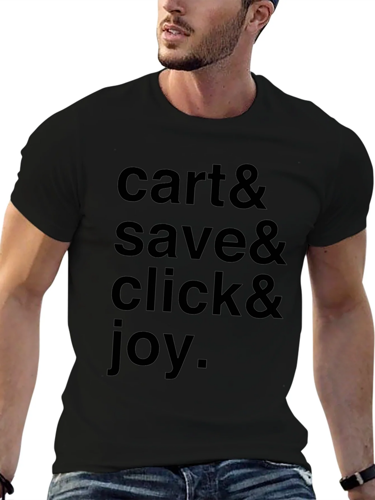 Cart Save Click & Joy Black Graphic Tee product image 6