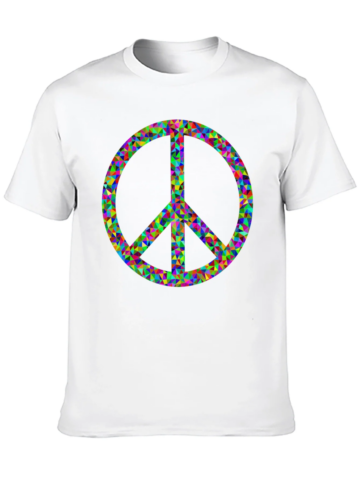 Peace Sign Graphic Tee - Black Cotton Comfort product image 9